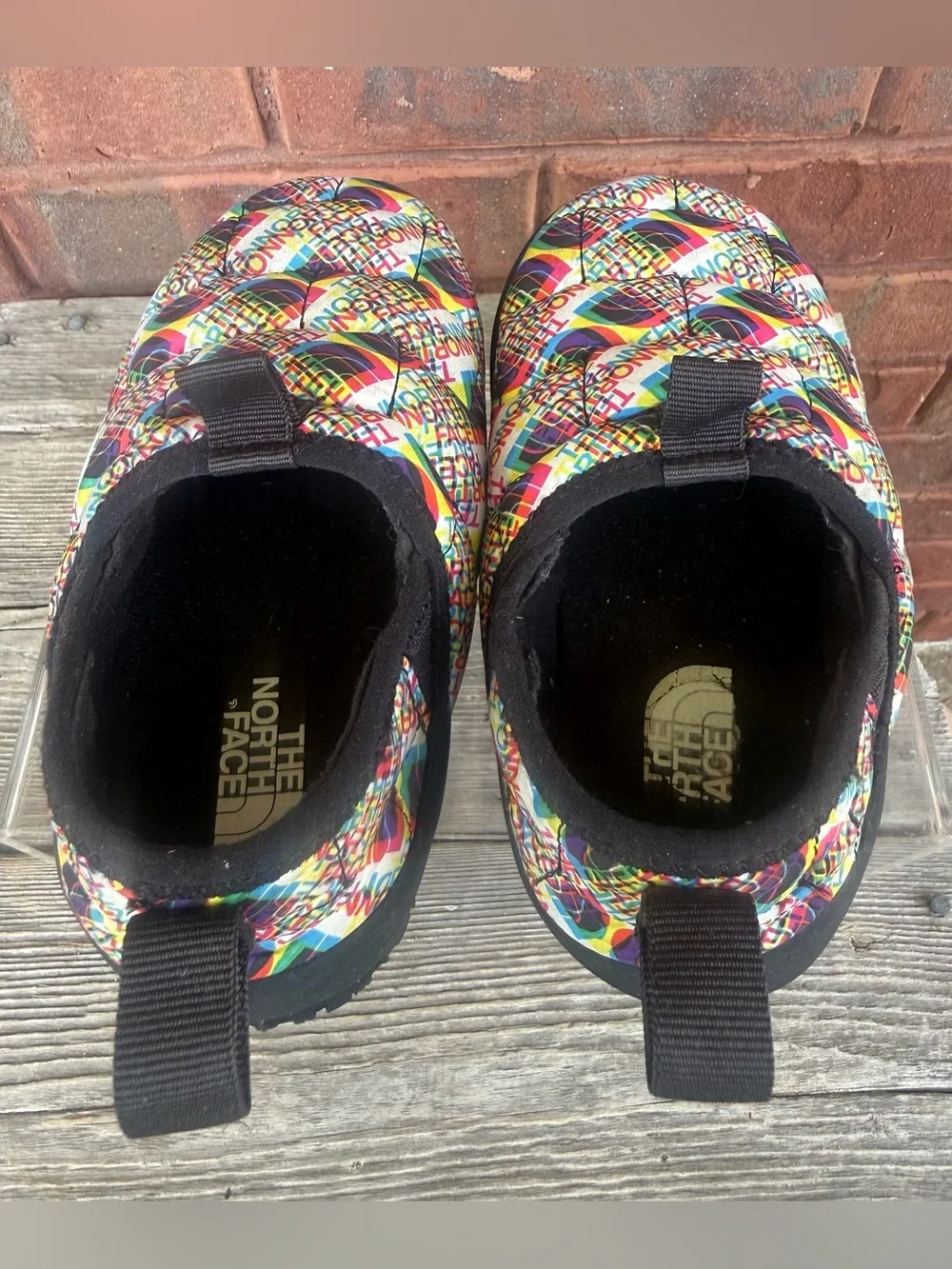 North Face Little Kids SZ 12 Thermoball Traction Mule ll Slippers Shoes Print